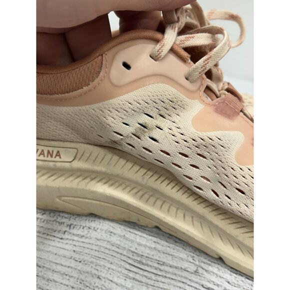 HOKA Womens Vanilla/Sandstone Logo Lace Up Kawana 2 Sneaker Shoes US Size 11B - Picture 6 of 11